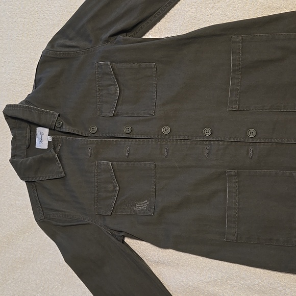 Olive Green Button-Up Jacket - Picture 5 of 5
